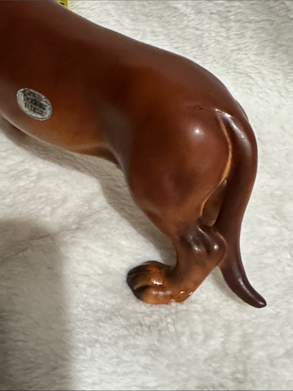 Vintage Enesco Ceramic Dachshund Figurine, Mid Century Wiener Dog Japan 7" - Picture 5 of 8